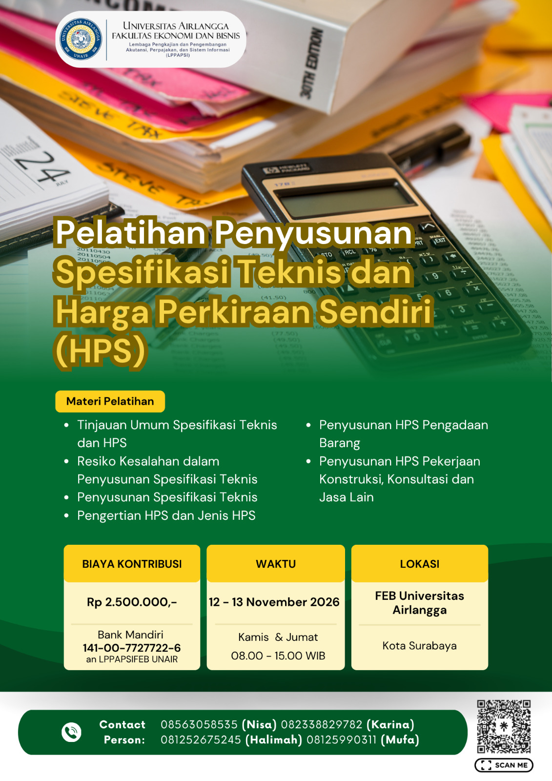 Pelatihan Penyusunan Spesifikasi Teknis dan Harga Perkiraan Sendiri