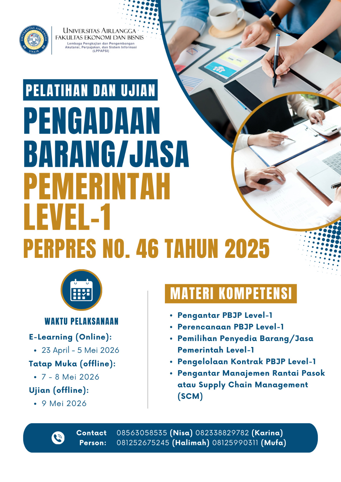 Pelatihan dan Ujian Pengadaan Barang/Jasa Pemerintah Level-1