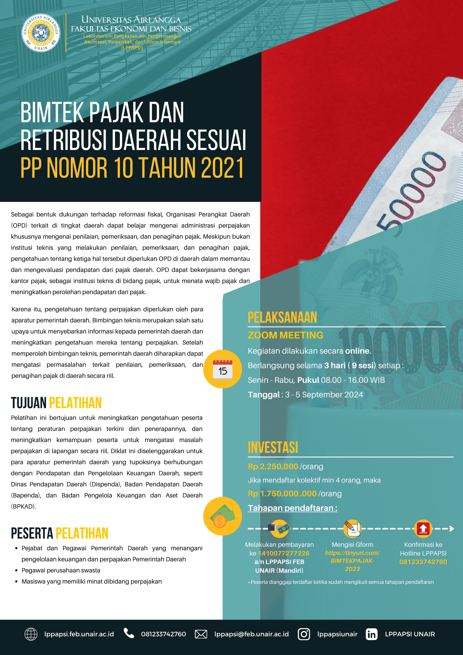 Bimtek Pajak dan Retribusi Daerah Sesuai PP No. 10 Tahun 2021