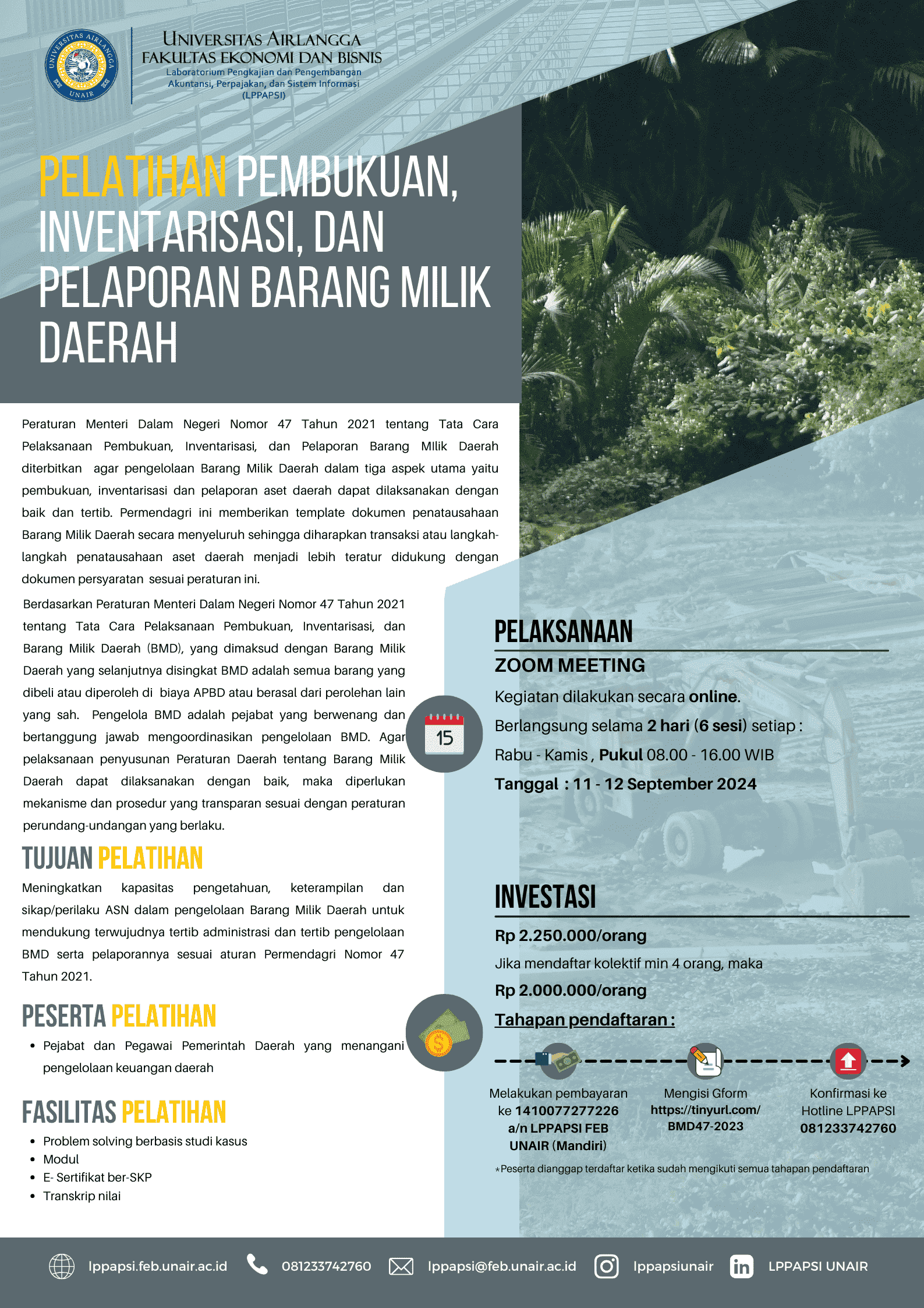 Pelatihan Pembukuan, Inventarisasi, dan Pelaporan Barang Milik Daerah